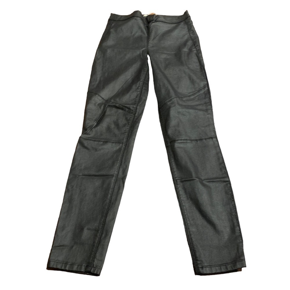 Miami Women’s Black Faux Leather Skinny Legging Pants High Waist Size Medium
